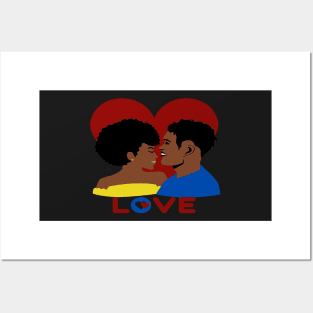 illustration of Valentine's Day love and friendship in a single image. Posters and Art